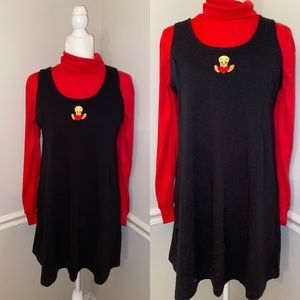 Vintage Black Tweety Bird Tank Dress